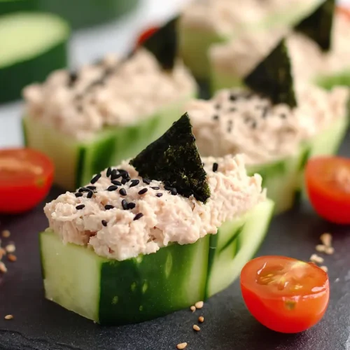 tuna sushi cucumber boats