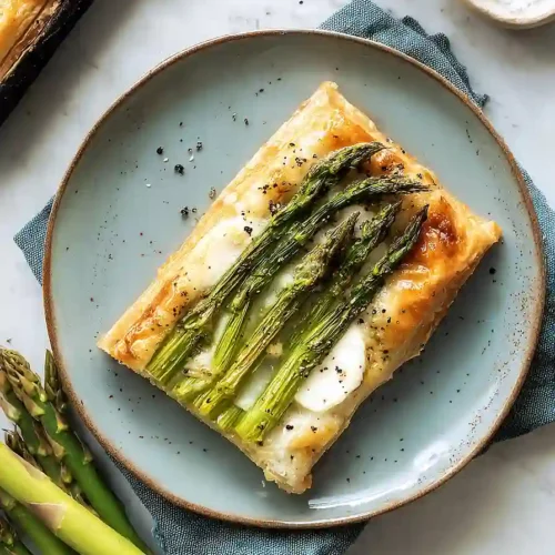 asparagus mozzarella tart