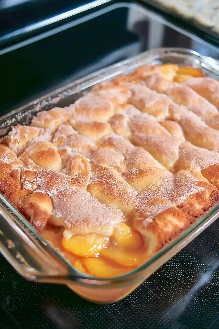 Triple Crust Peach Cobbler