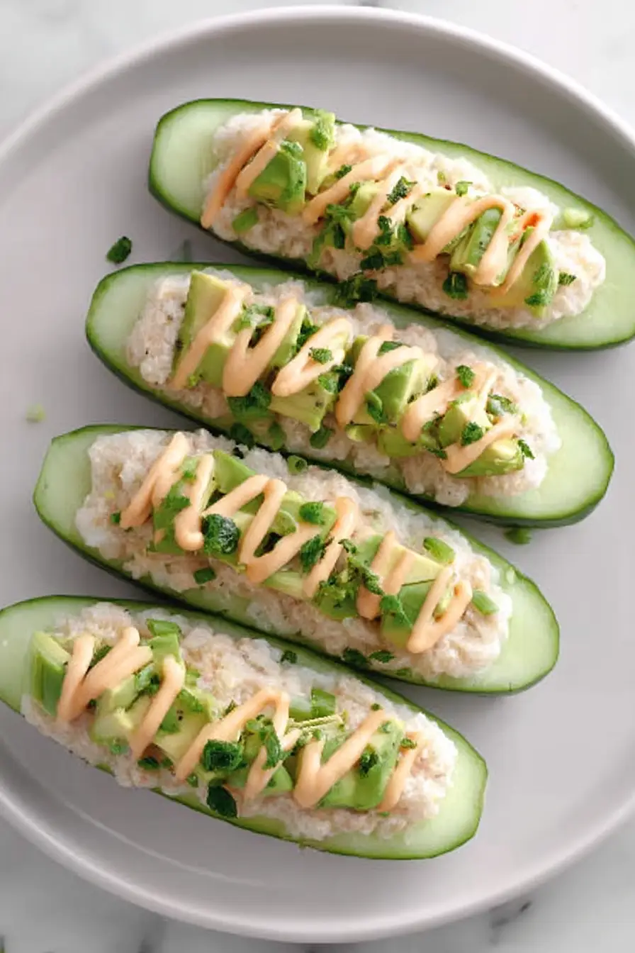cucumber sushi boats