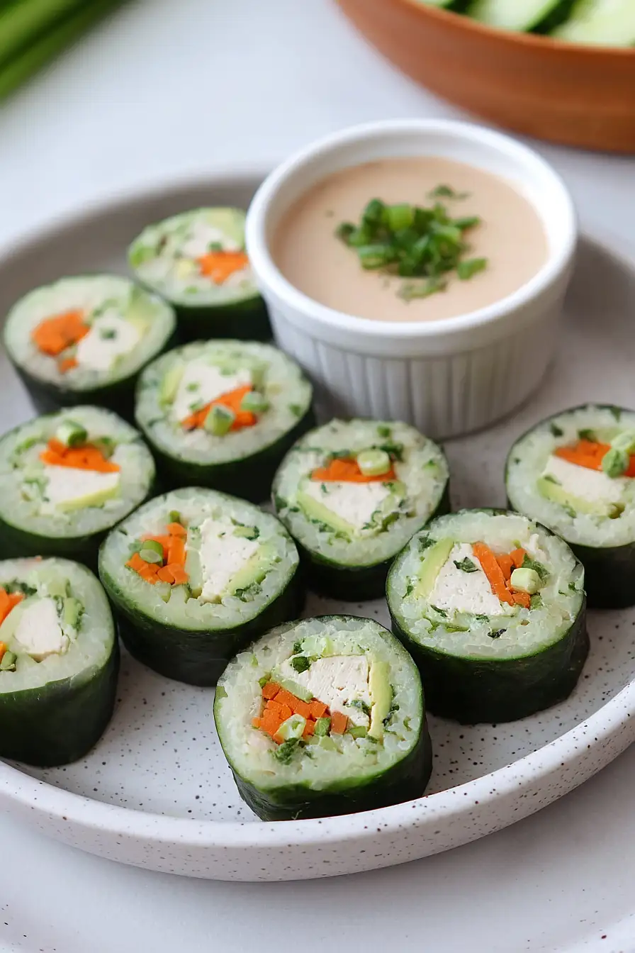 vegan cucumber sushi rolls