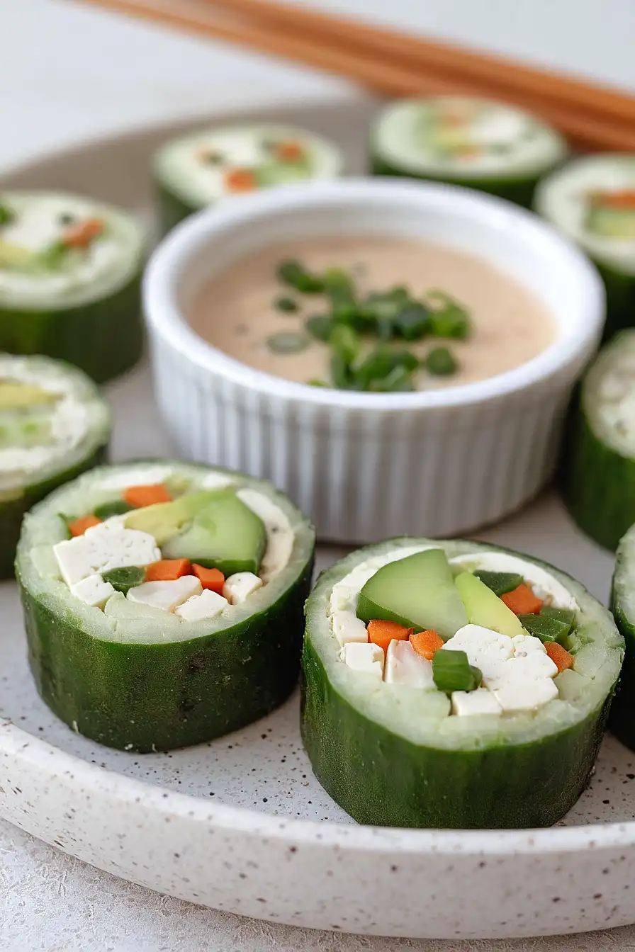 vegan cucumber sushi rolls
