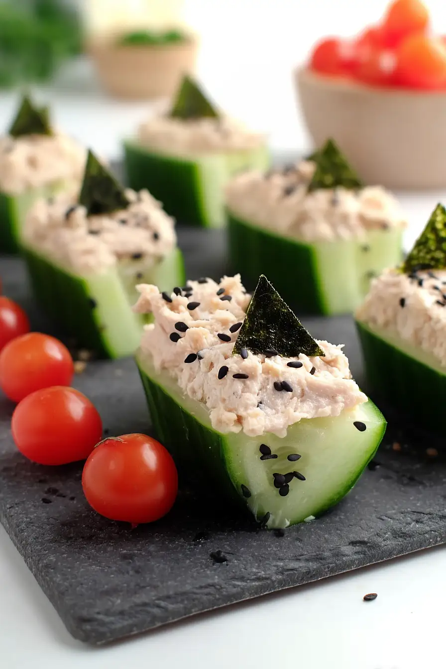 tuna sushi cucumber boats