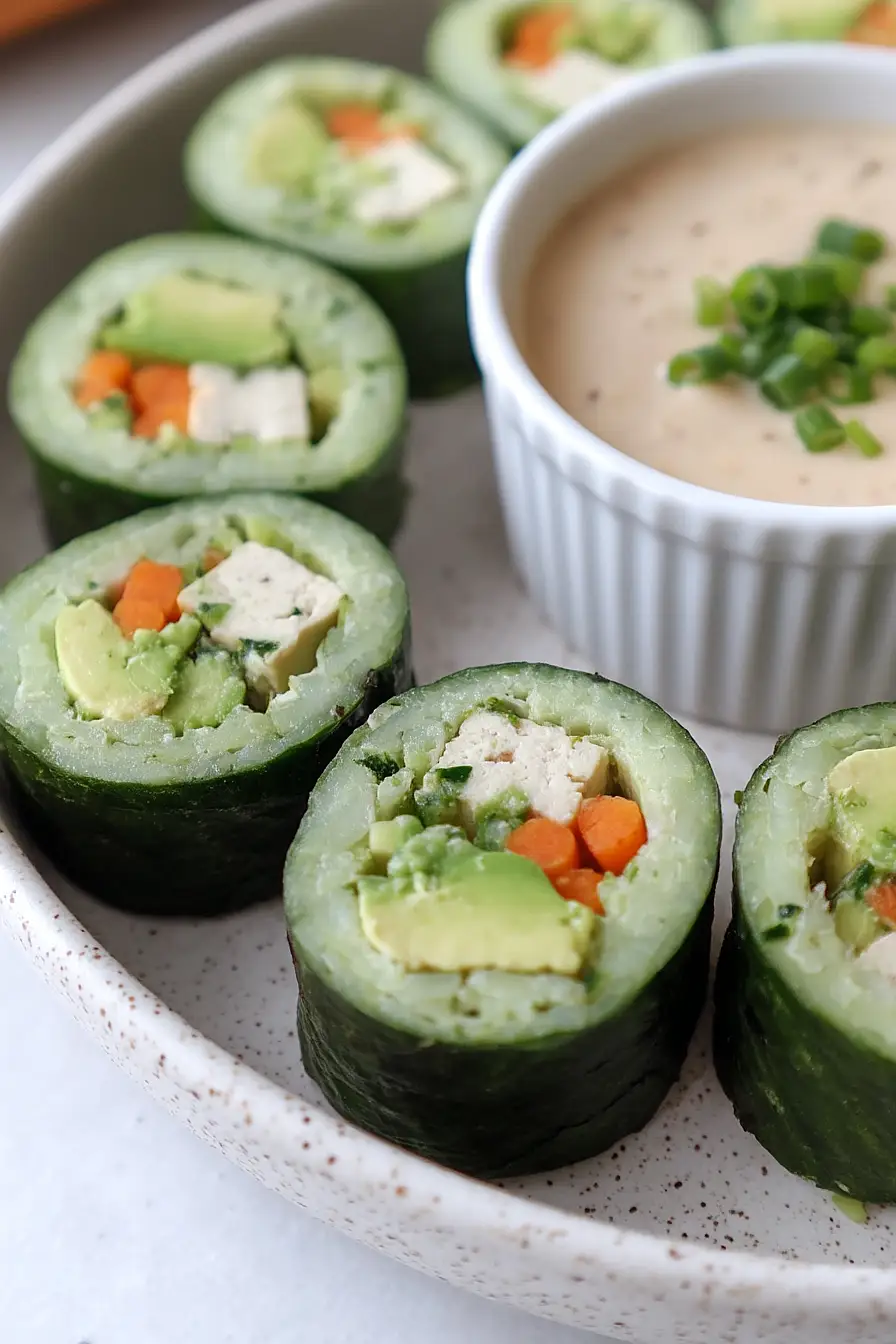 vegan cucumber sushi rolls