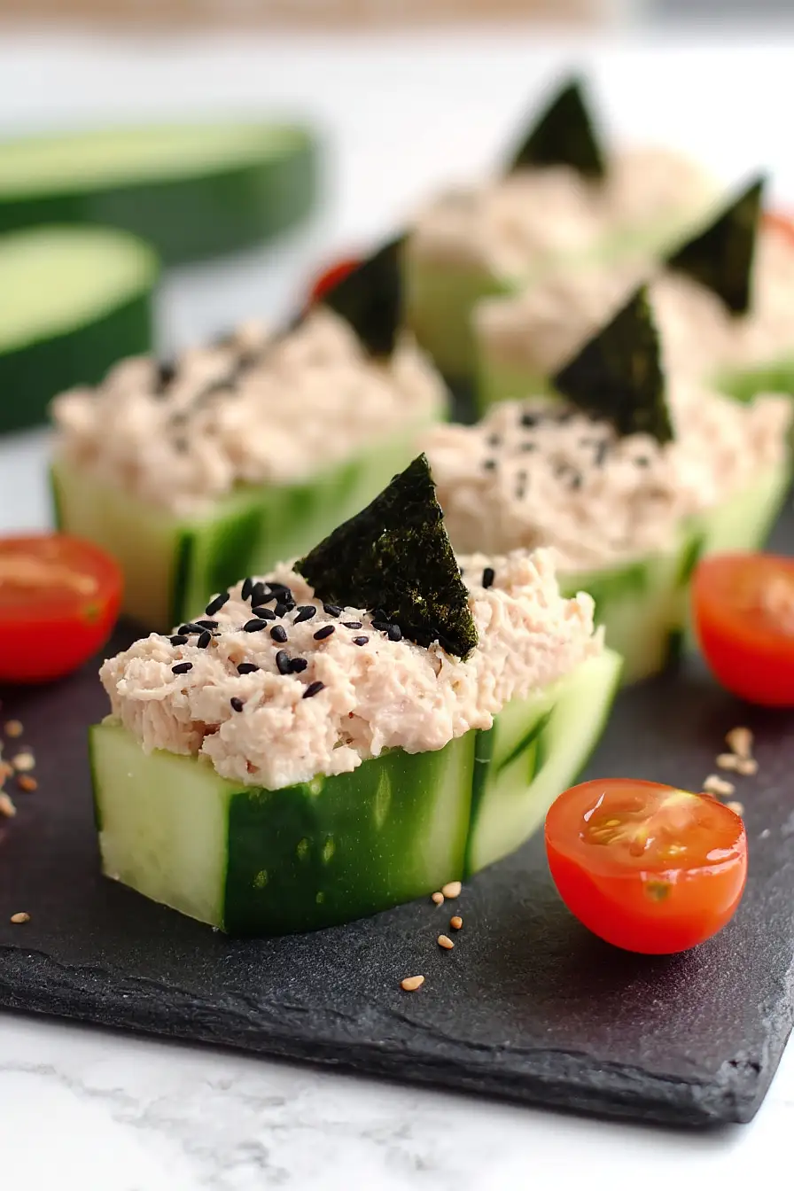 tuna sushi cucumber boats