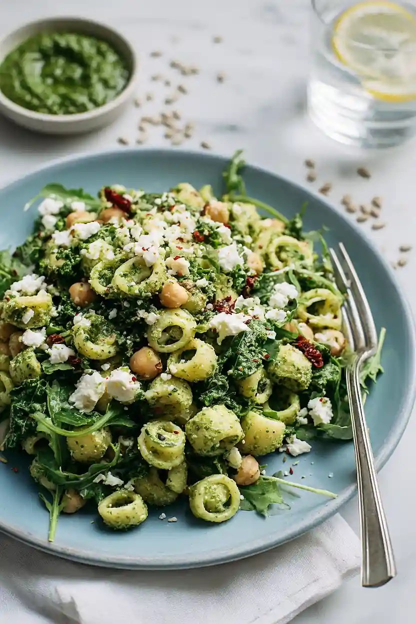 vegan kale pasta salad