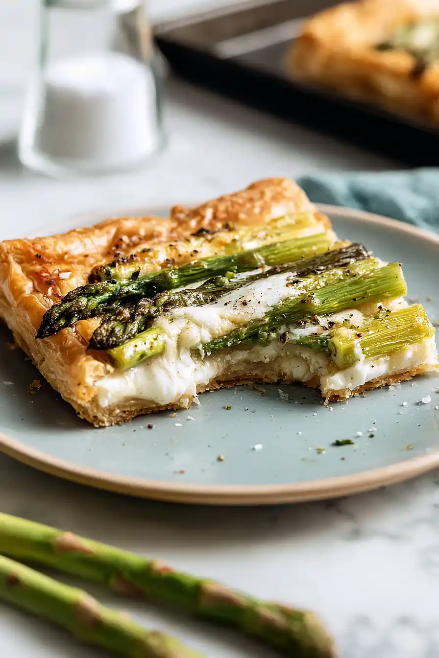 asparagus mozzarella tart