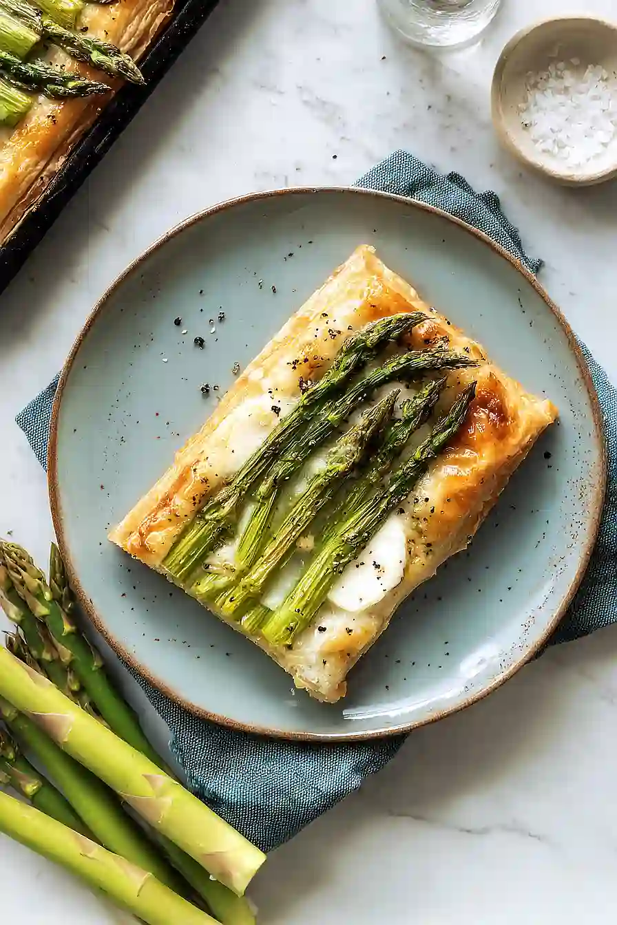 asparagus mozzarella tart