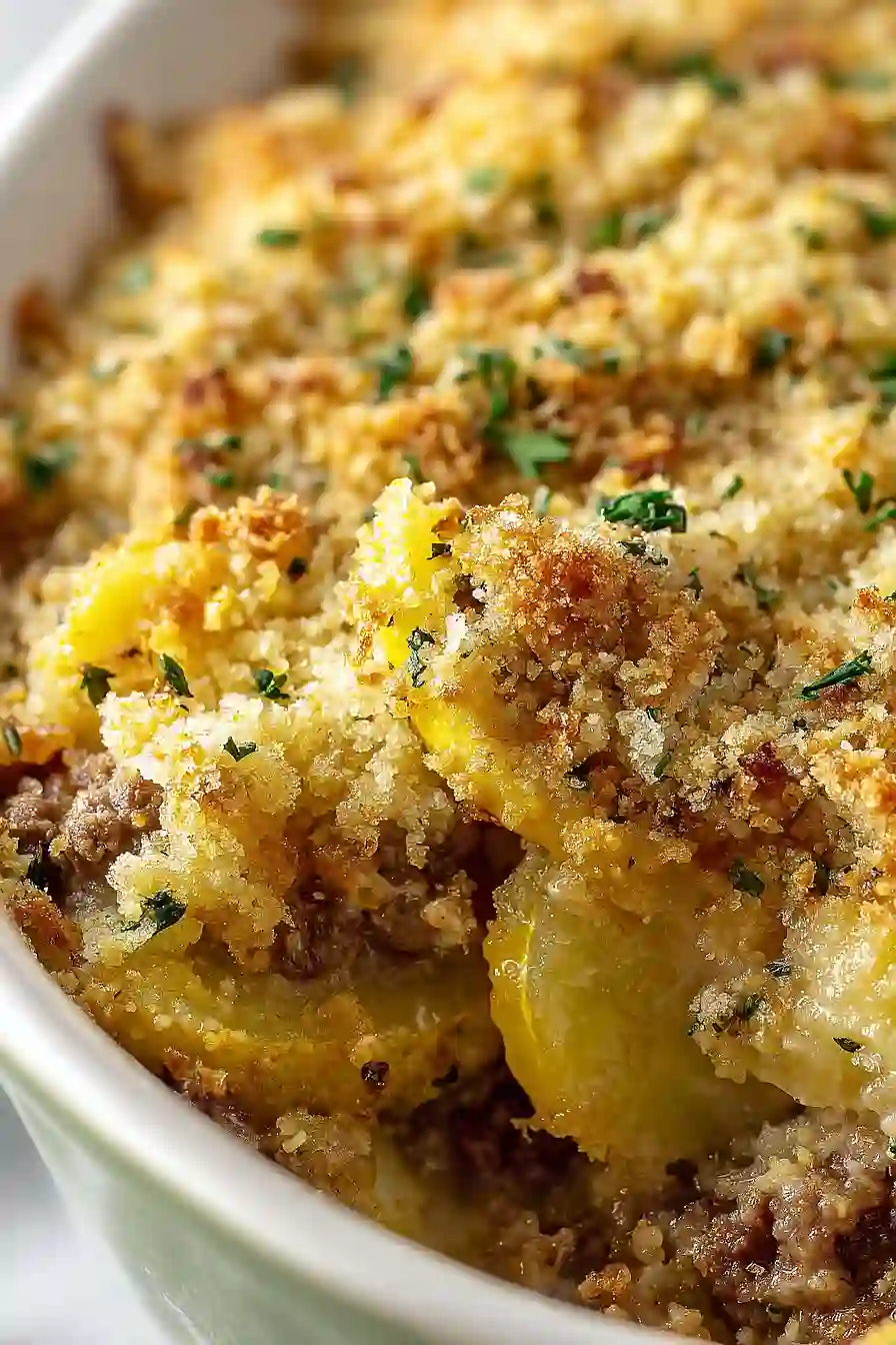 yellow squash hamburger casserole