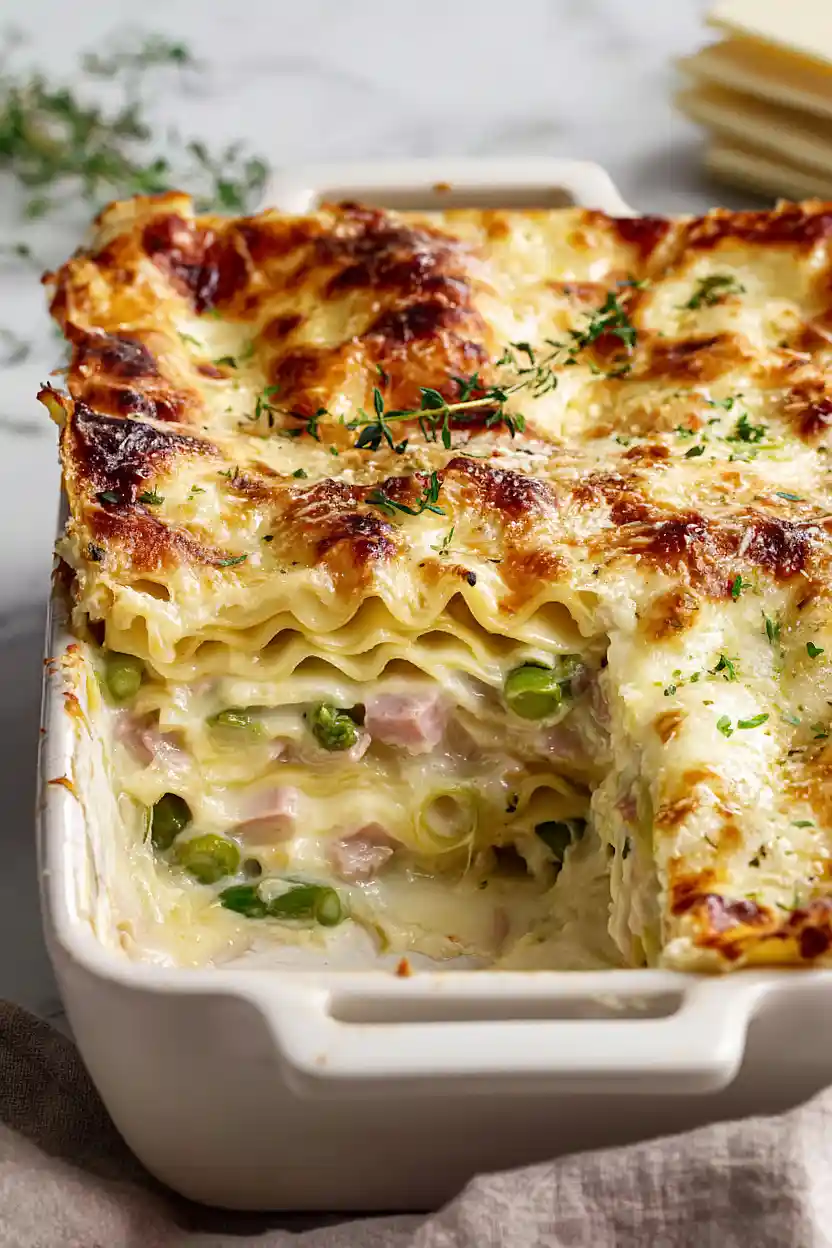ham and asparagus lasagna