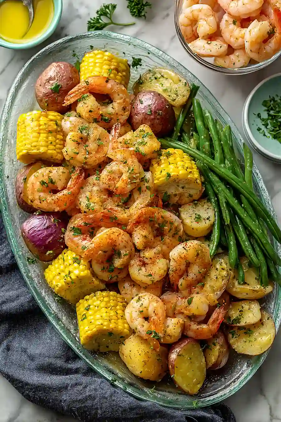 shrimp boil with vegetables